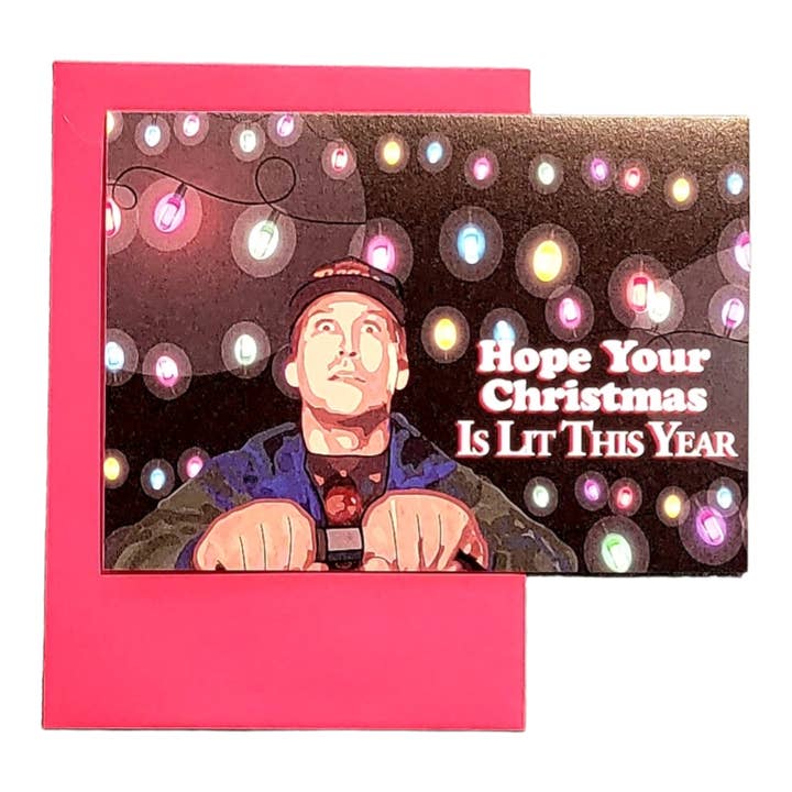 Clark - Hope Your Christmas is Lit - 5x7 Greeting Card for wholesale by Thanks You're Welcome