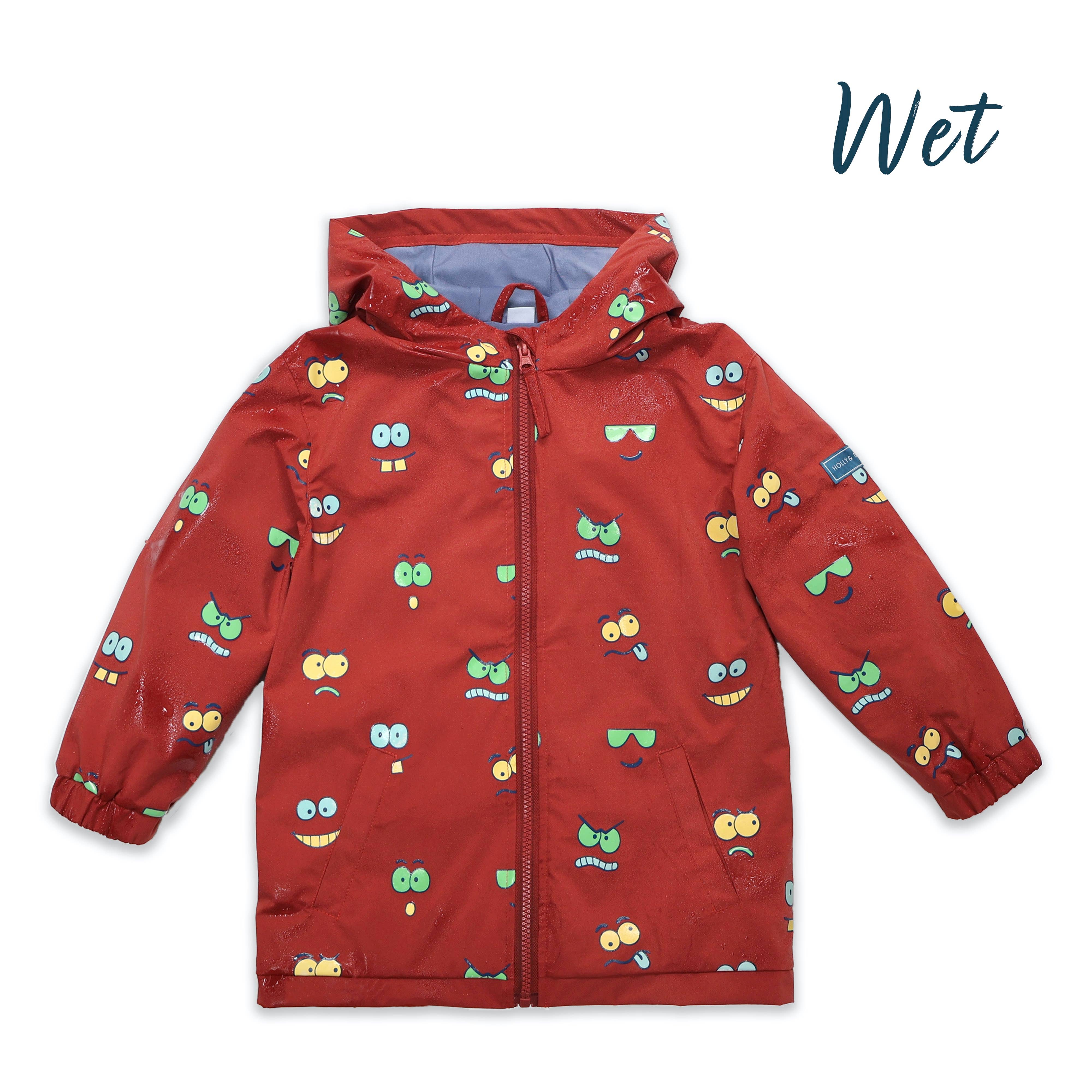 Holly and Beau – wholesale Raincoat – Kids – Red Eyes and Faces Color Changing Raincoat5