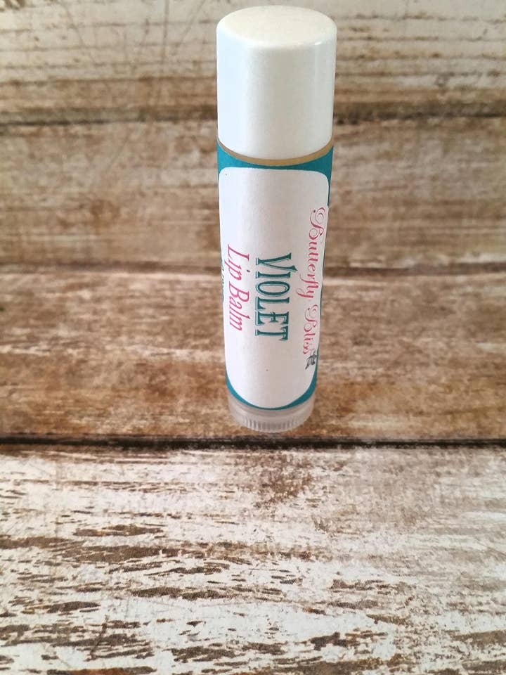 Beeswax Lip Balm | Violet Lip Balm | All Natural Lip Balm | Handmade Lip Balm | Shea Butter Lip Balm | Lip Balm | Natural Lip Balm | Salve for wholesale by Butterfly Bliss