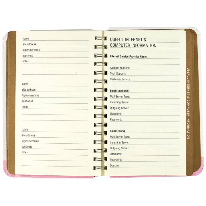 Peter Pauper Press - Wholesale Journal/Diary - Tree of Hearts Internet Address & Password Logbook3