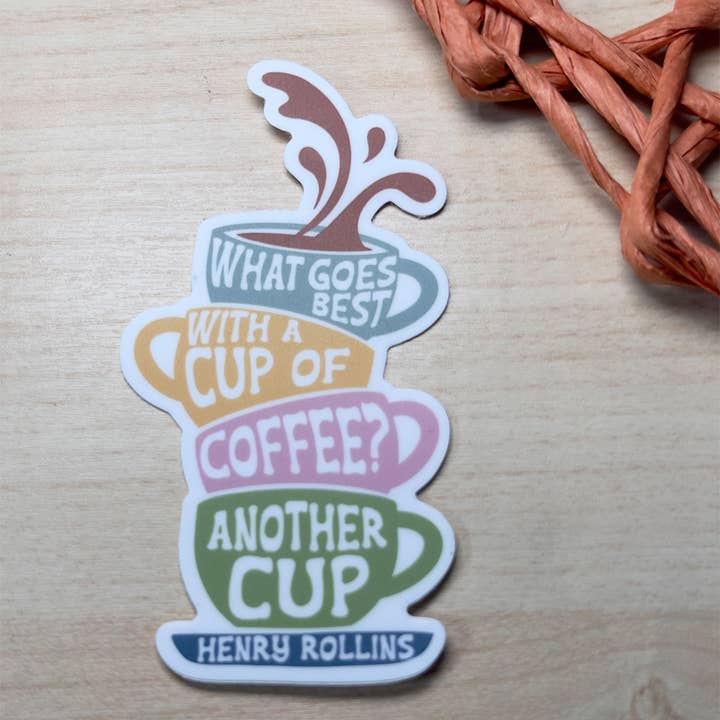 ¿Qué va mejor con el café? Adhesivo Coffee Lover para venta al por mayor de Anna B. Shop