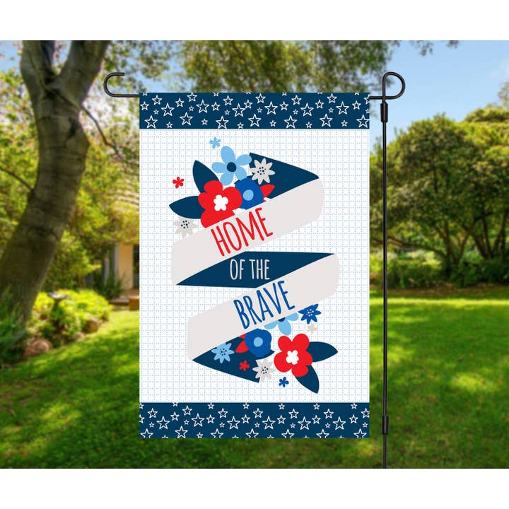 Patriotic Summer Garden Flag for July 4th Decor for wholesale by Nine Thirty Nine Design