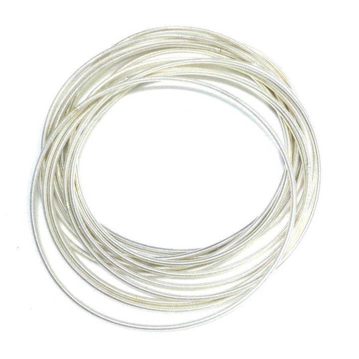 Sea Lily – wholesale Bangle bracelet – 568 - White Unbound PW Bracelet0