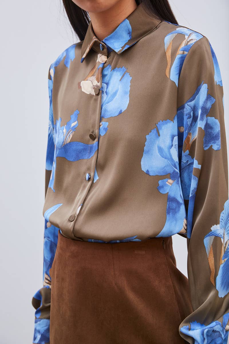 ELLI WHITE - Wholesale Button Down Shirt - Women's - Flowy floral print blouse5