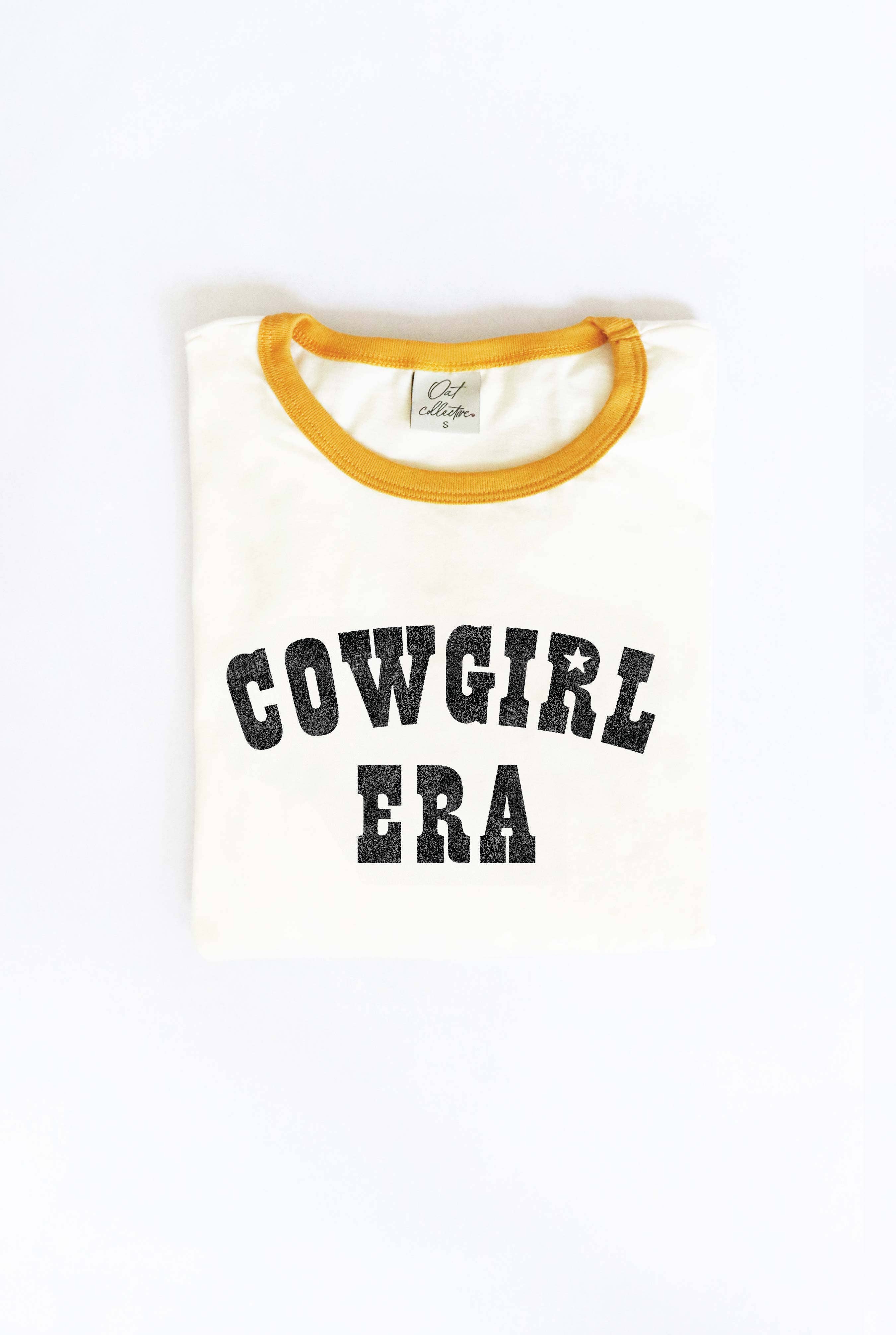 OAT COLLECTIVE – T-shirt estampada - Mulher por atacado – T-Shirt Gráfica Ringer COWGIRL ERA2