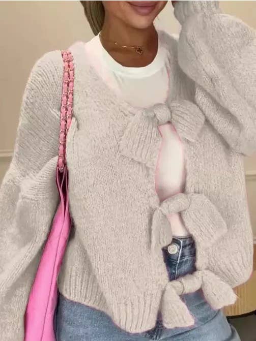 Miss Sparkling - Wholesale Cardigan - Dames - Vest met strik