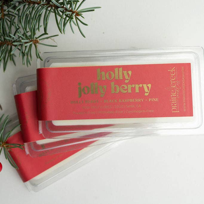 HOLLY JOLLY BERRY WAX MELTS | Holiday | Long-Lasting Clean Fragrance for wholesale by Prairie Creek Candles