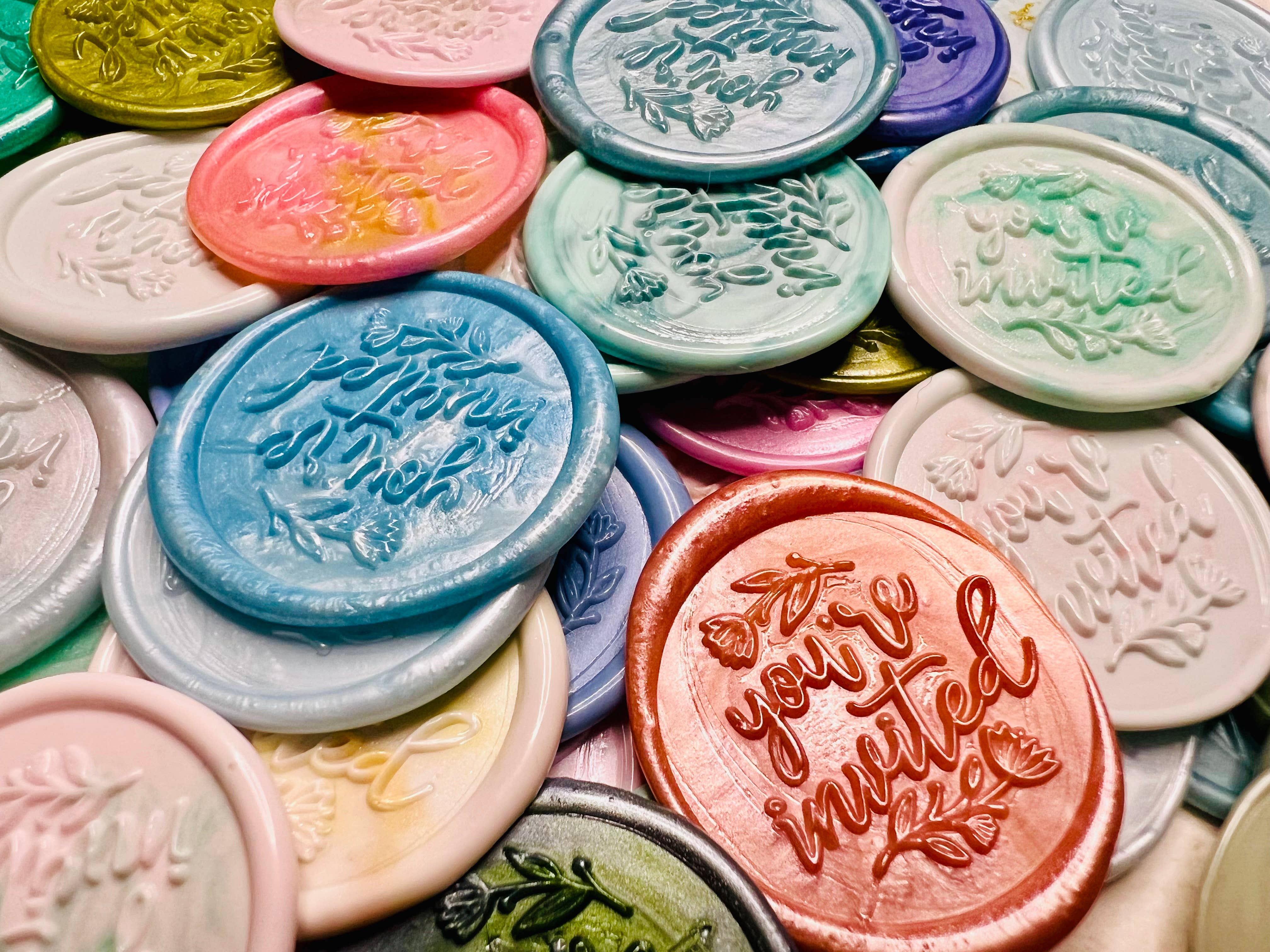 Rochambeau Home - Wholesale Sealing Wax - You're Invited Wax Seal Stickers – Elegant Script Design8