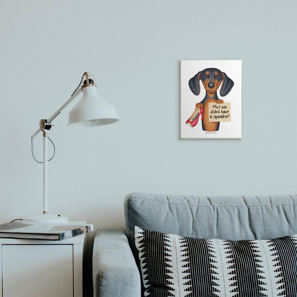 Stupell Industries - Vente Plaque murale - Dunny Teckel mâché chaussure blague famille humour1