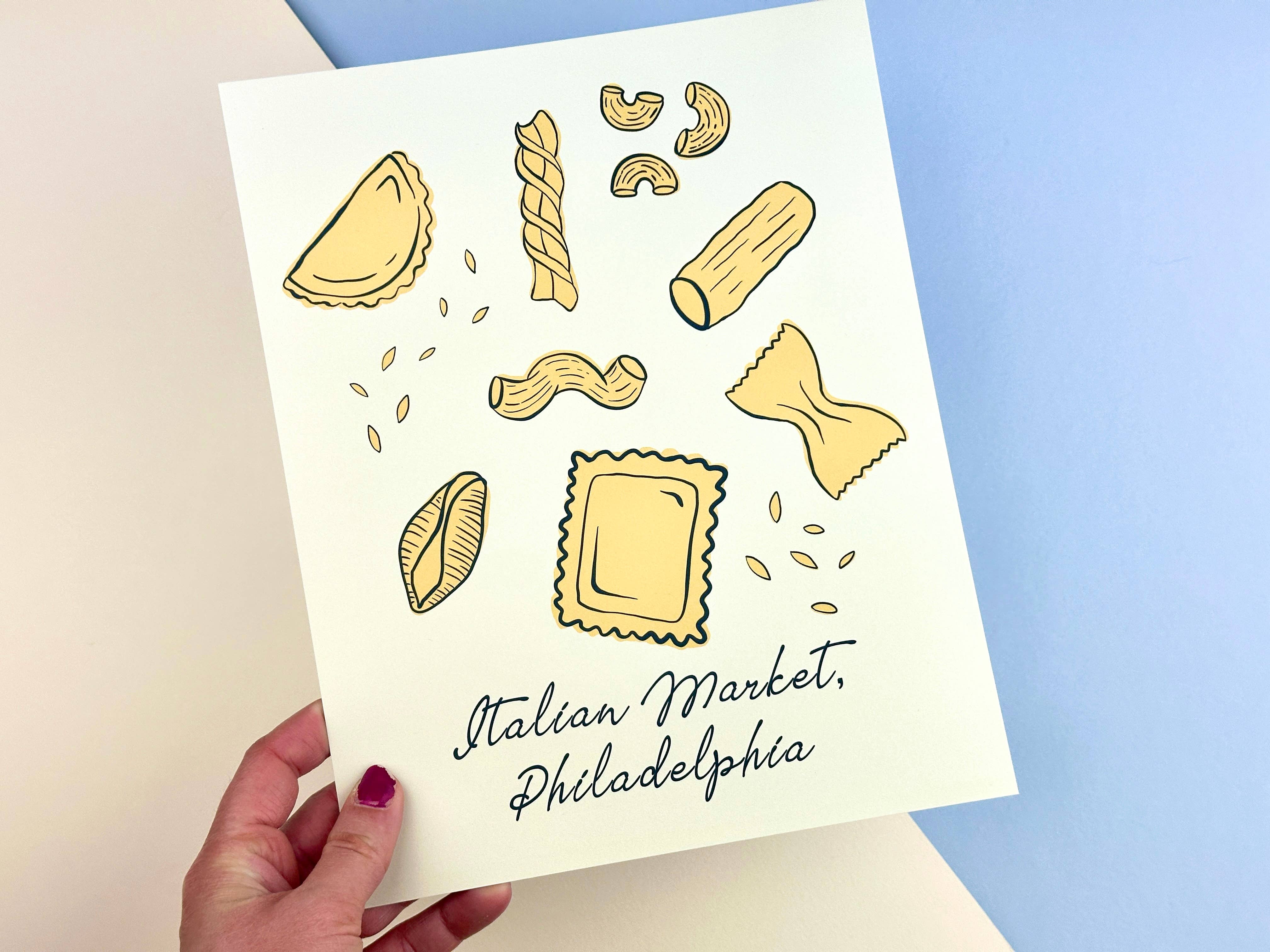 S Pogas Art - Wholesale Art Print - Philly Italian Market Pasta Print2