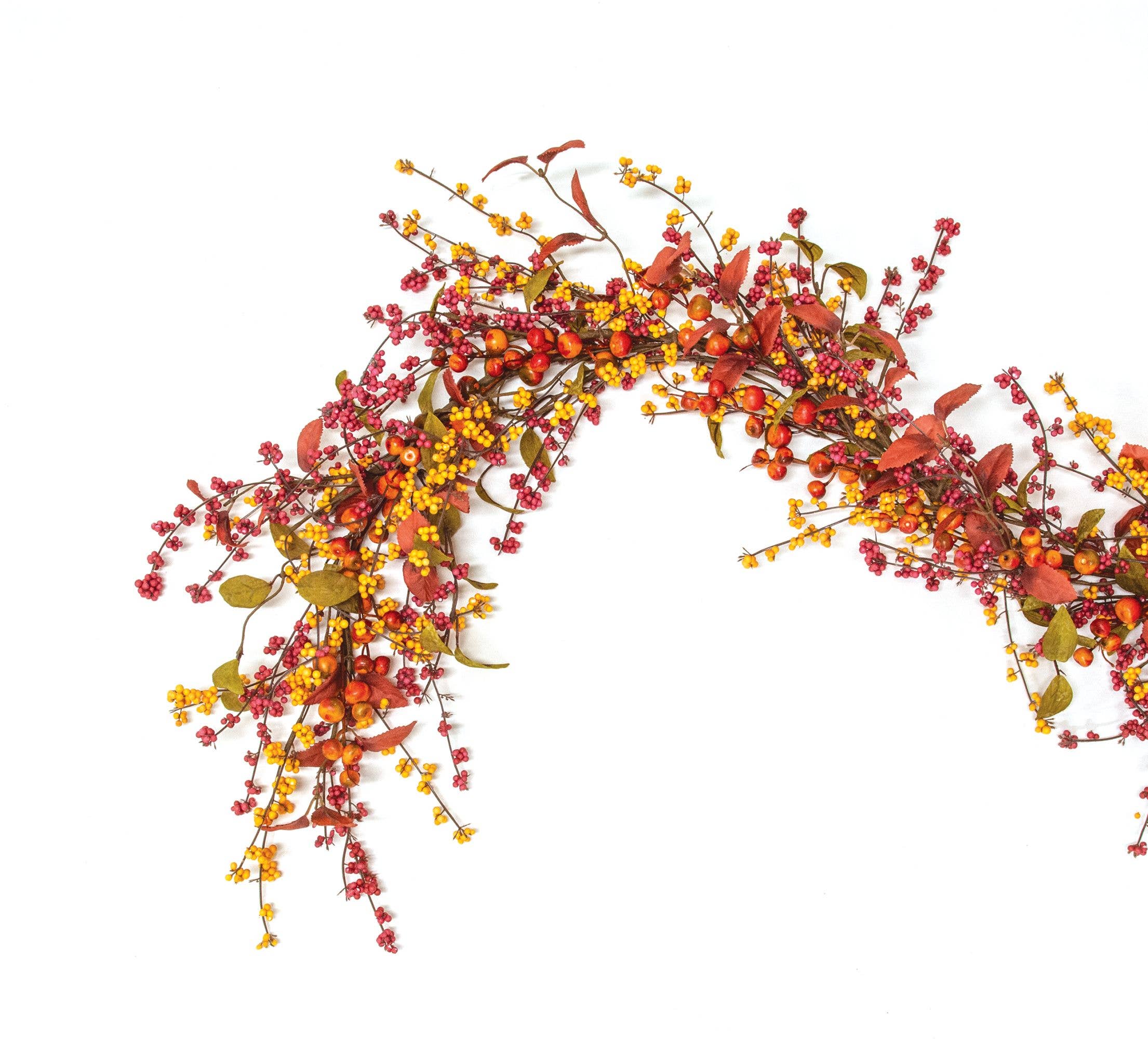 Saybrook Lane - Wholesale Bunting/Garland - Bountiful Berries & Leaves Garland, 5ft1