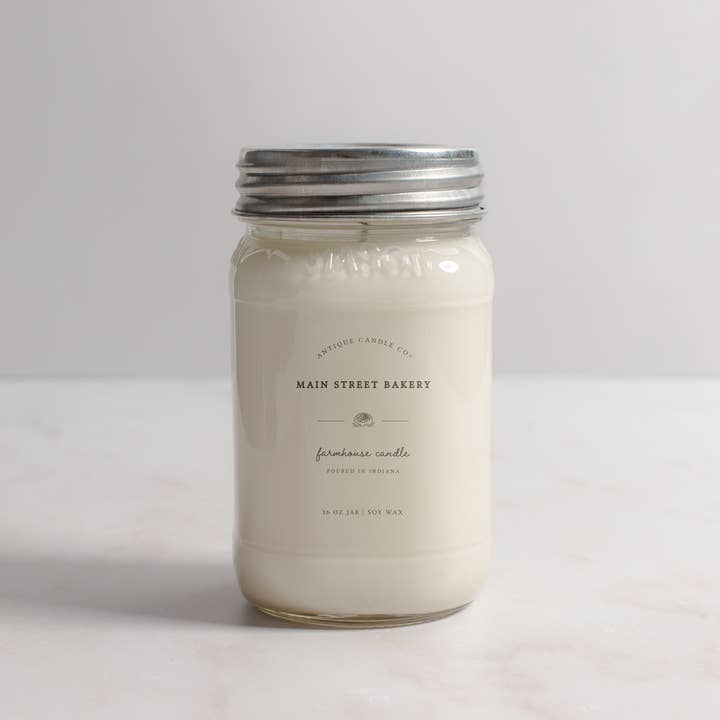 Antique Candle Co.® - Wholesale Jar/Filled Candle - Main Street Bakery - Soy Wax Mason Jar Candle1