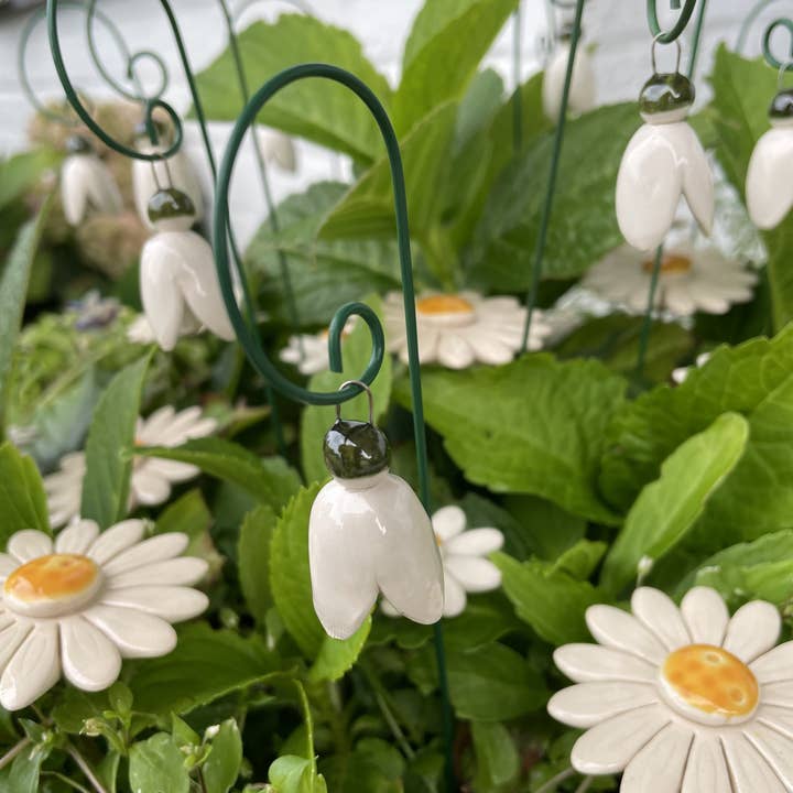 Keramik blomma i Akarp - Wholesale Garden/Lawn Stake - Hanging Ceramic Snowdrop,Plant stake