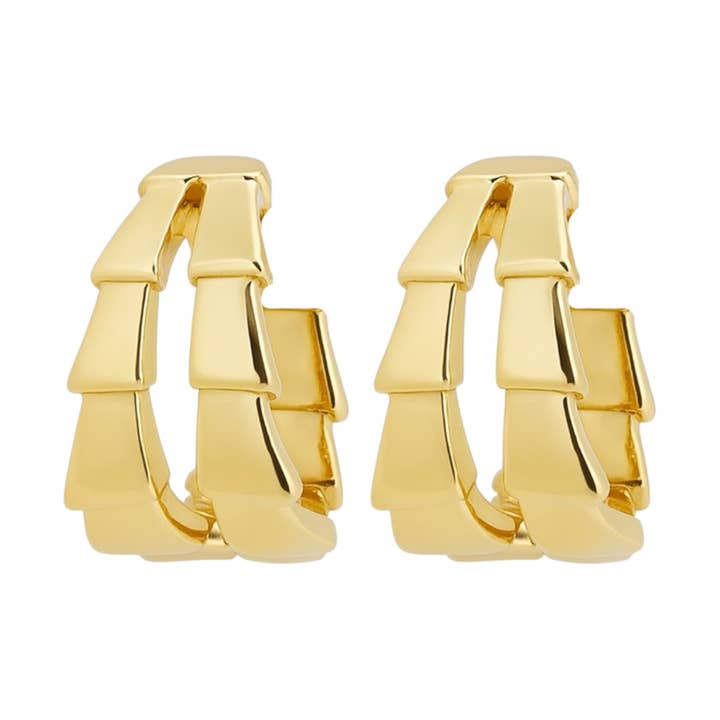 Ambra | Orecchini a Cerchio Placcati in Oro per la vendita all'ingrosso da parte di bara boheme