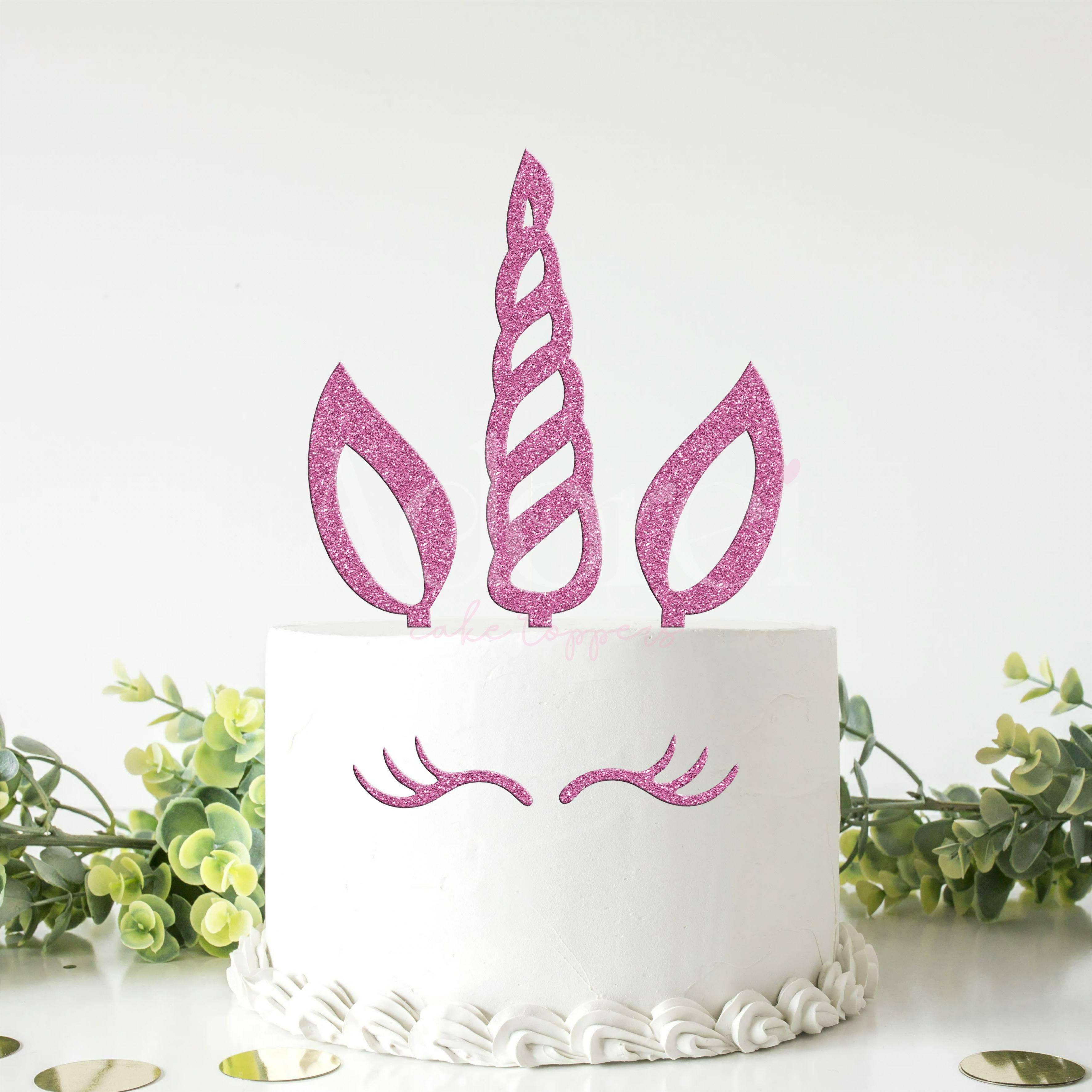 Adorei - Wholesale Cake/Cupcake Topper - 
Unicorn Acrylic Pastel and Glitter Cake Topper2