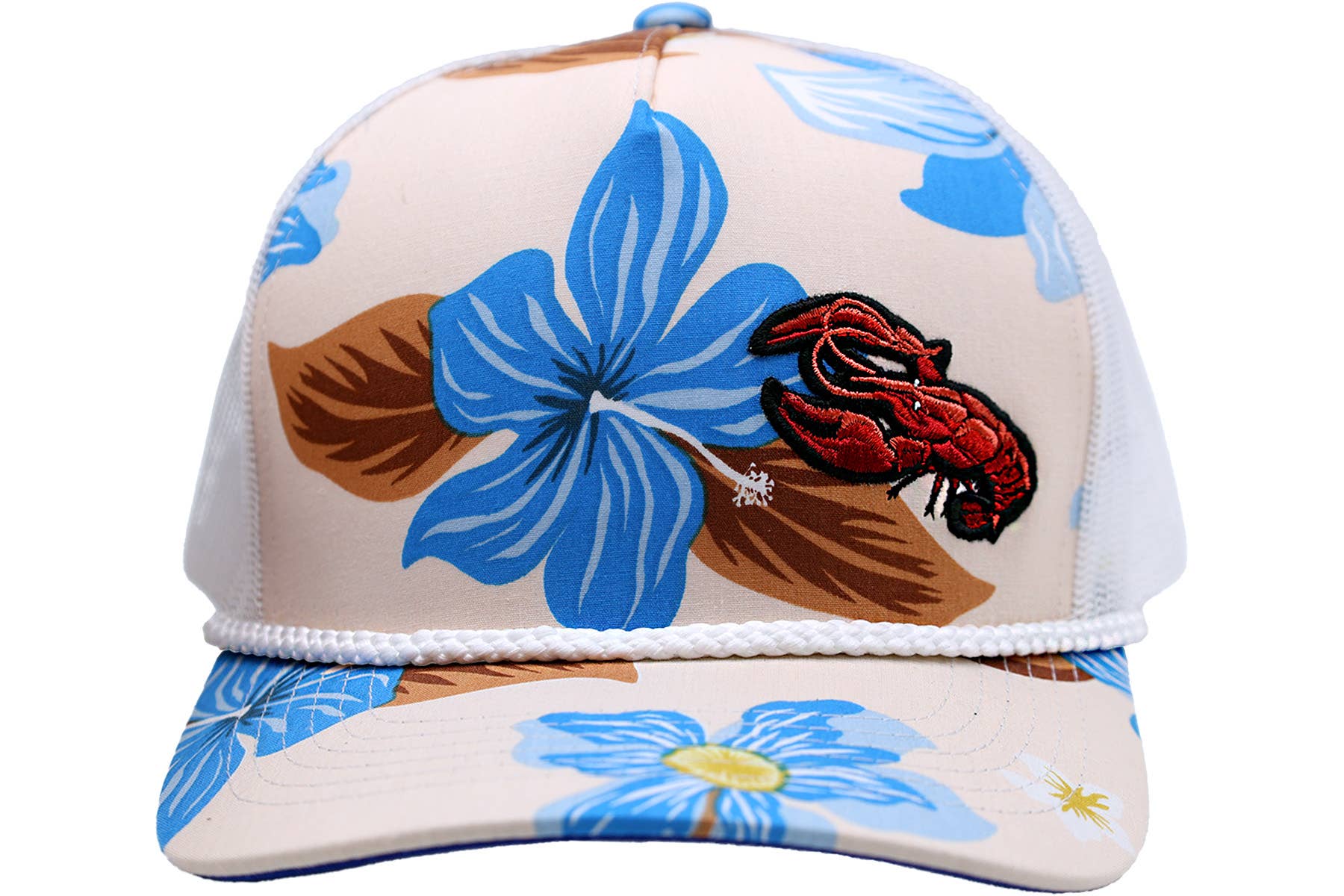 East Texas Sales & Service - Wholesale Flat Brim Cap - Unisex - Regular Rope Hat - Floral Design - Lobster