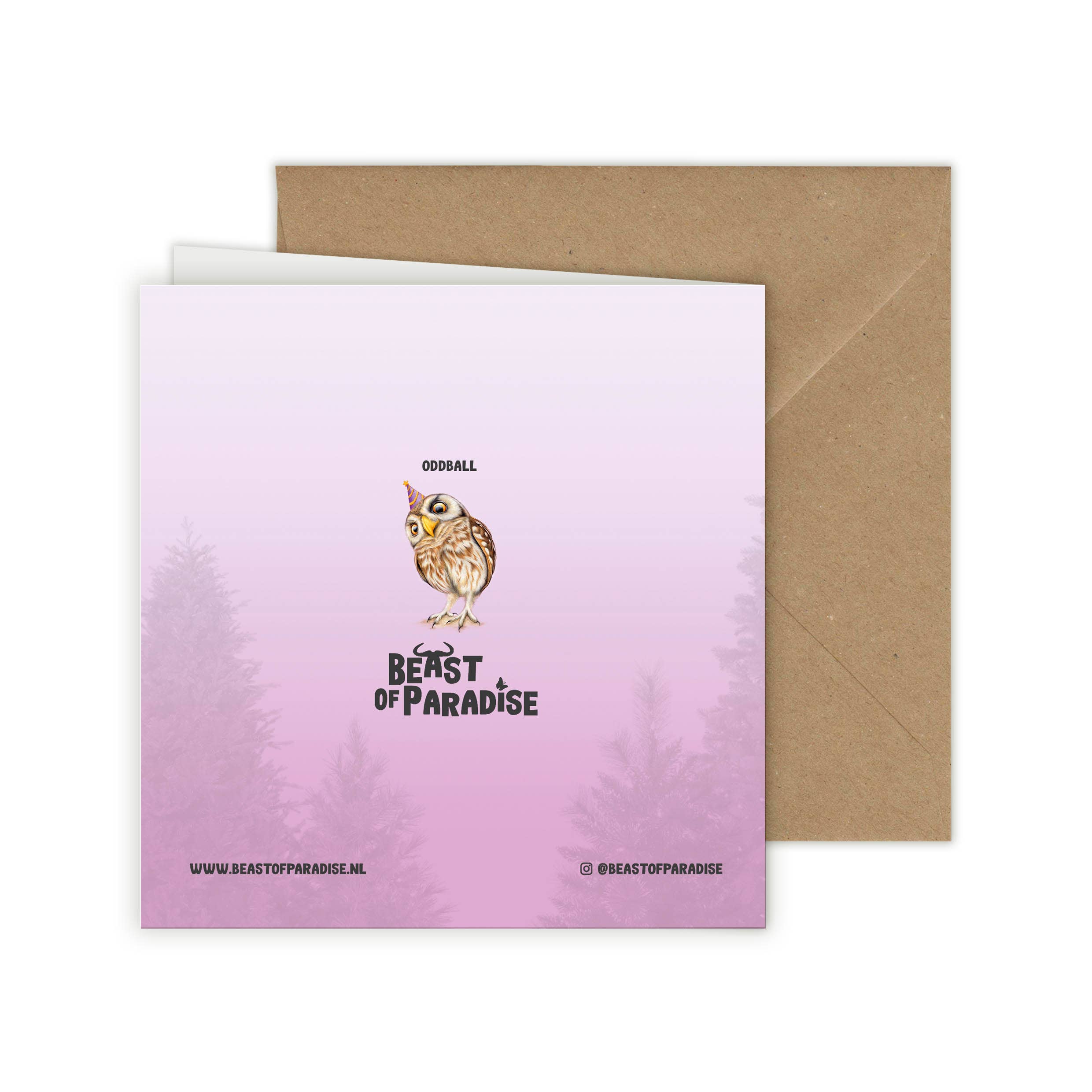 Beast of Paradise - Wholesale Birthday Card - Birthday Card, Greeting Card, Bird Card, Animals, Little Owl1