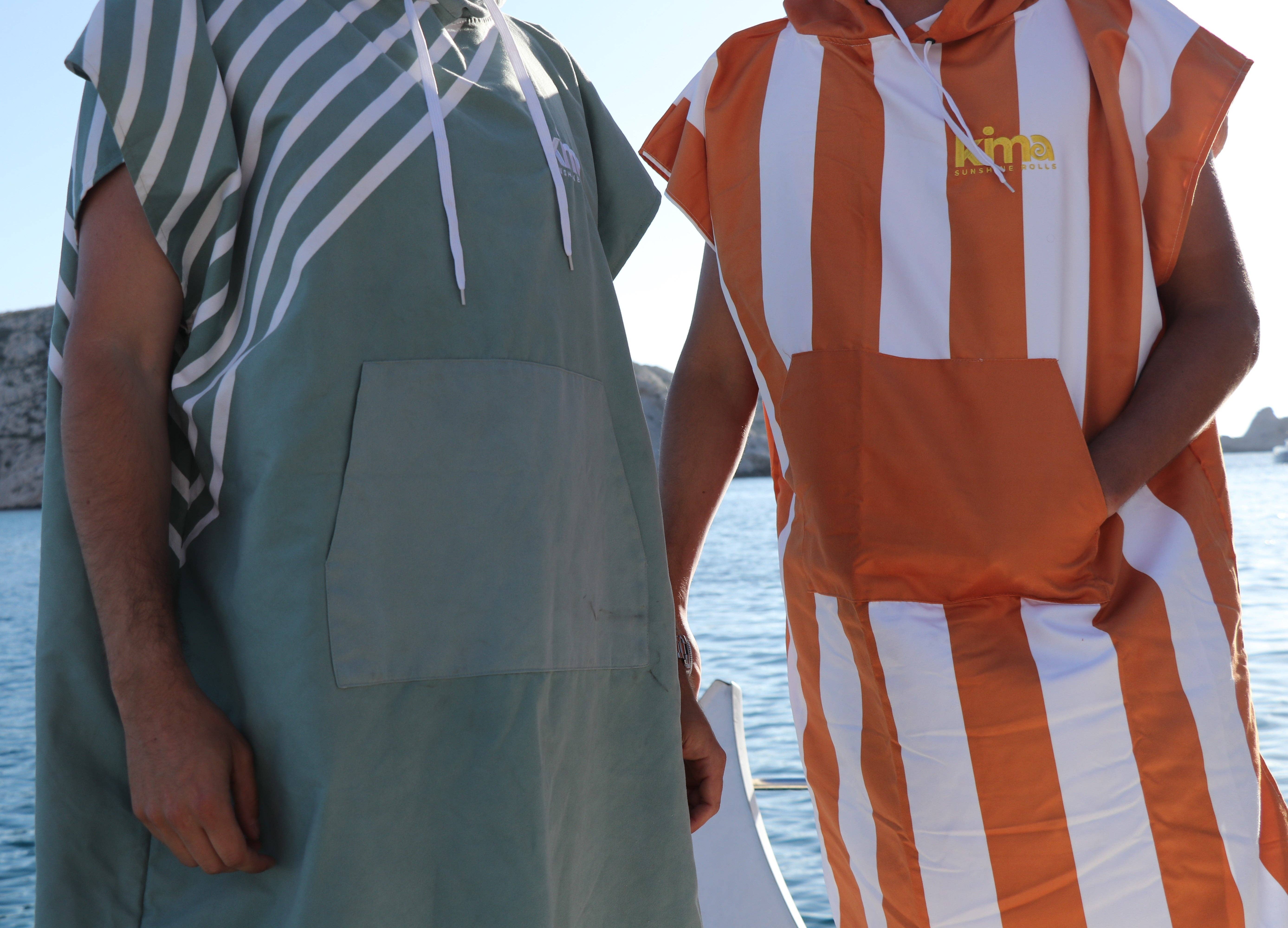 KIMA - Wholesale Poncho - Men's - Microfiber Surf Poncho - Etxola Terracotta5