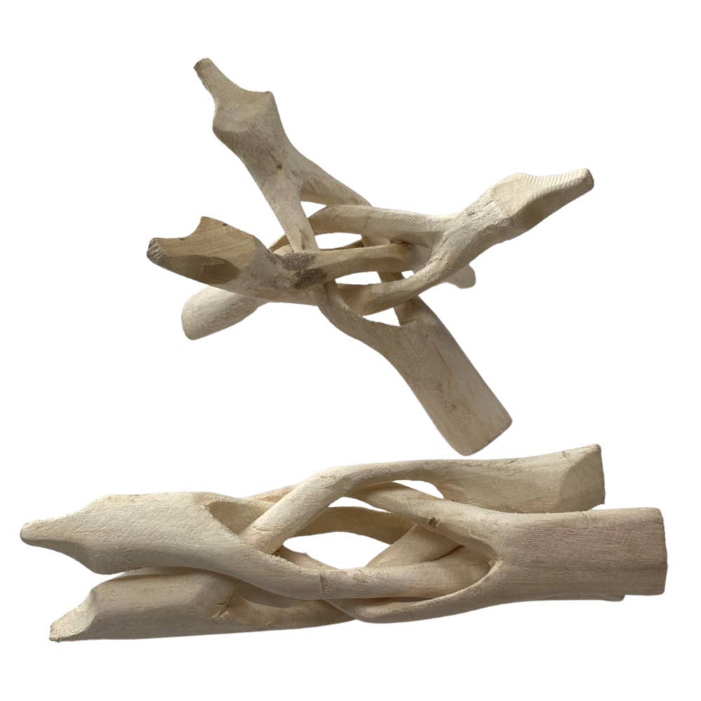 VIE - Wholesale Decorative Tabletop Object - Tripod Stand for Abalone Shell, Natural Finish2