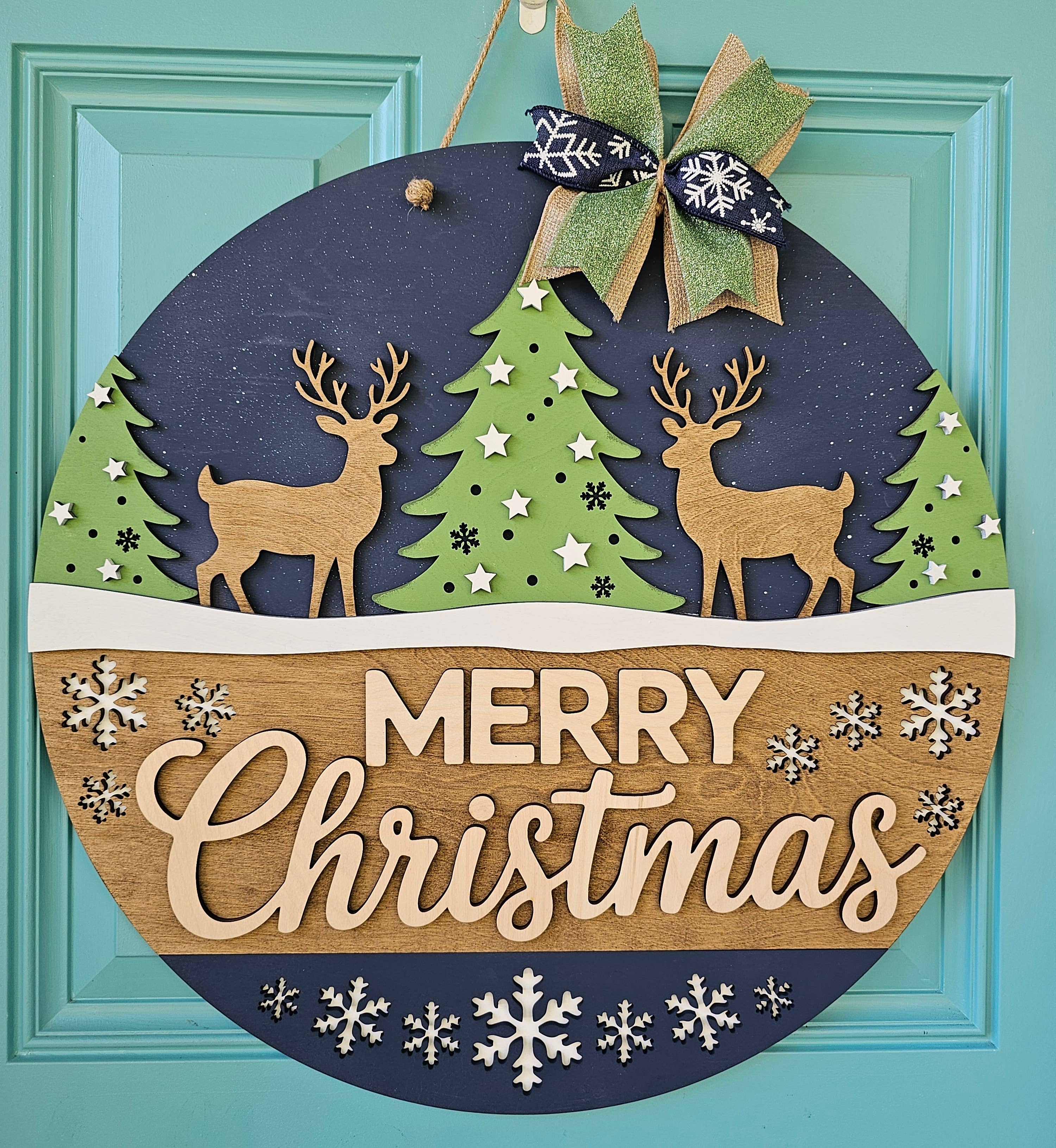 Teal Moon Creations - Wholesale DIY Craft Kit - DIY Reindeer Christmas Wonderland Door Hanger5