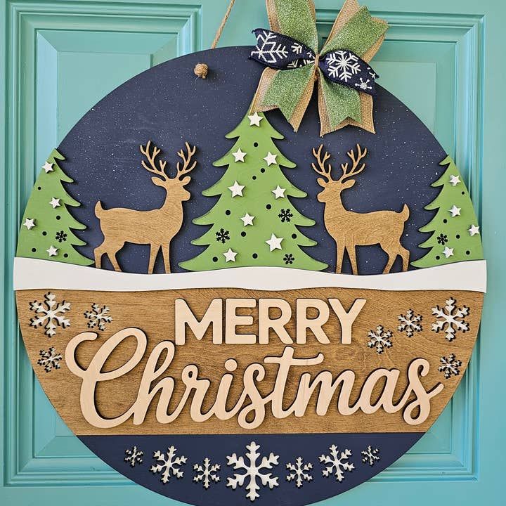 Teal Moon Creations - Wholesale DIY Craft Kit - DIY Reindeer Christmas Wonderland Door Hanger5