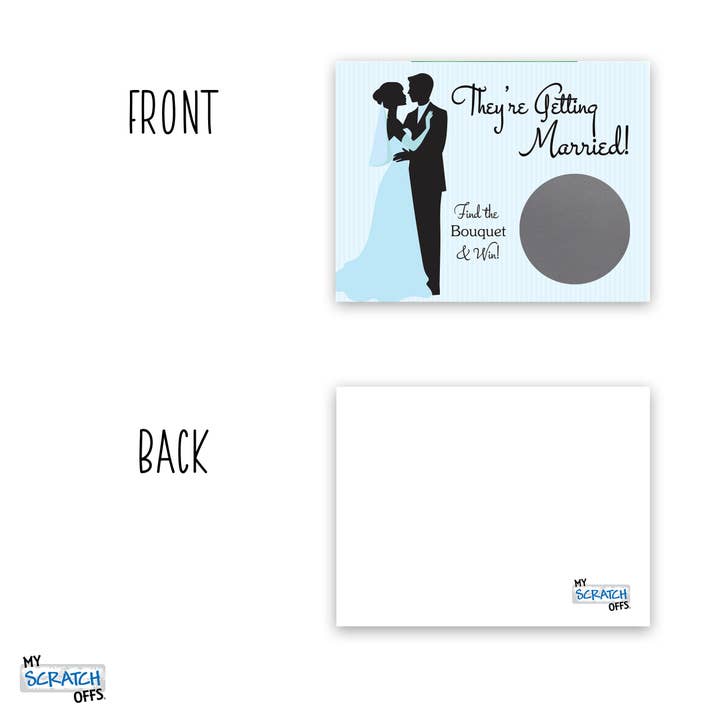 My Scratch Offs - Wholesale Card Game - 50-Pack Bridal Shower Scratch Off Wedding Cards