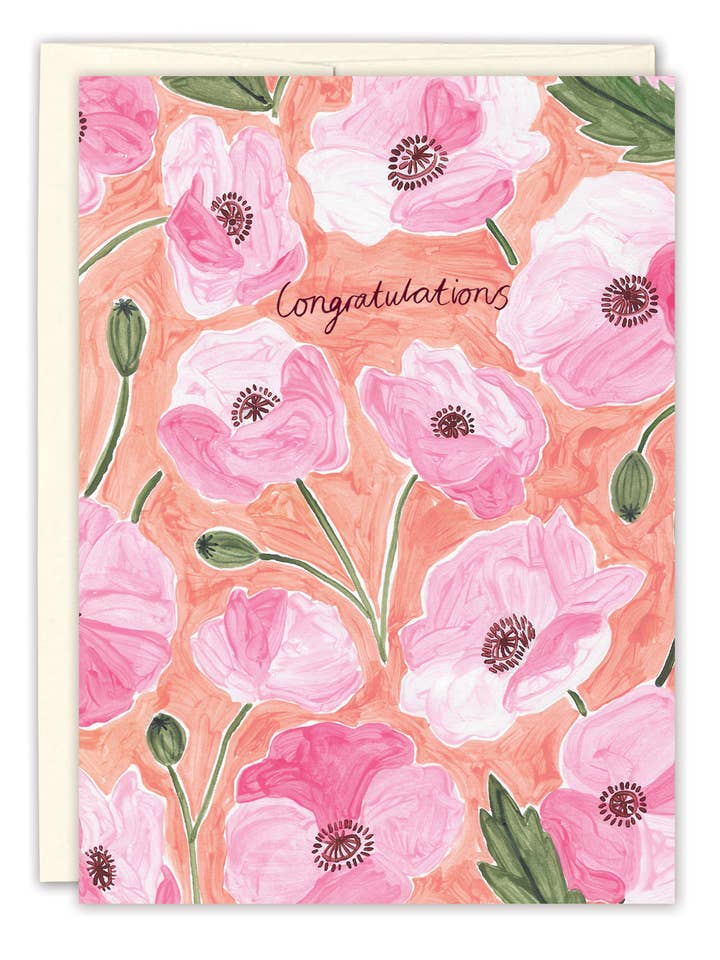 Aquarell-Blumen-Glückwunschkarte für den Großhandel von Biely & Shoaf