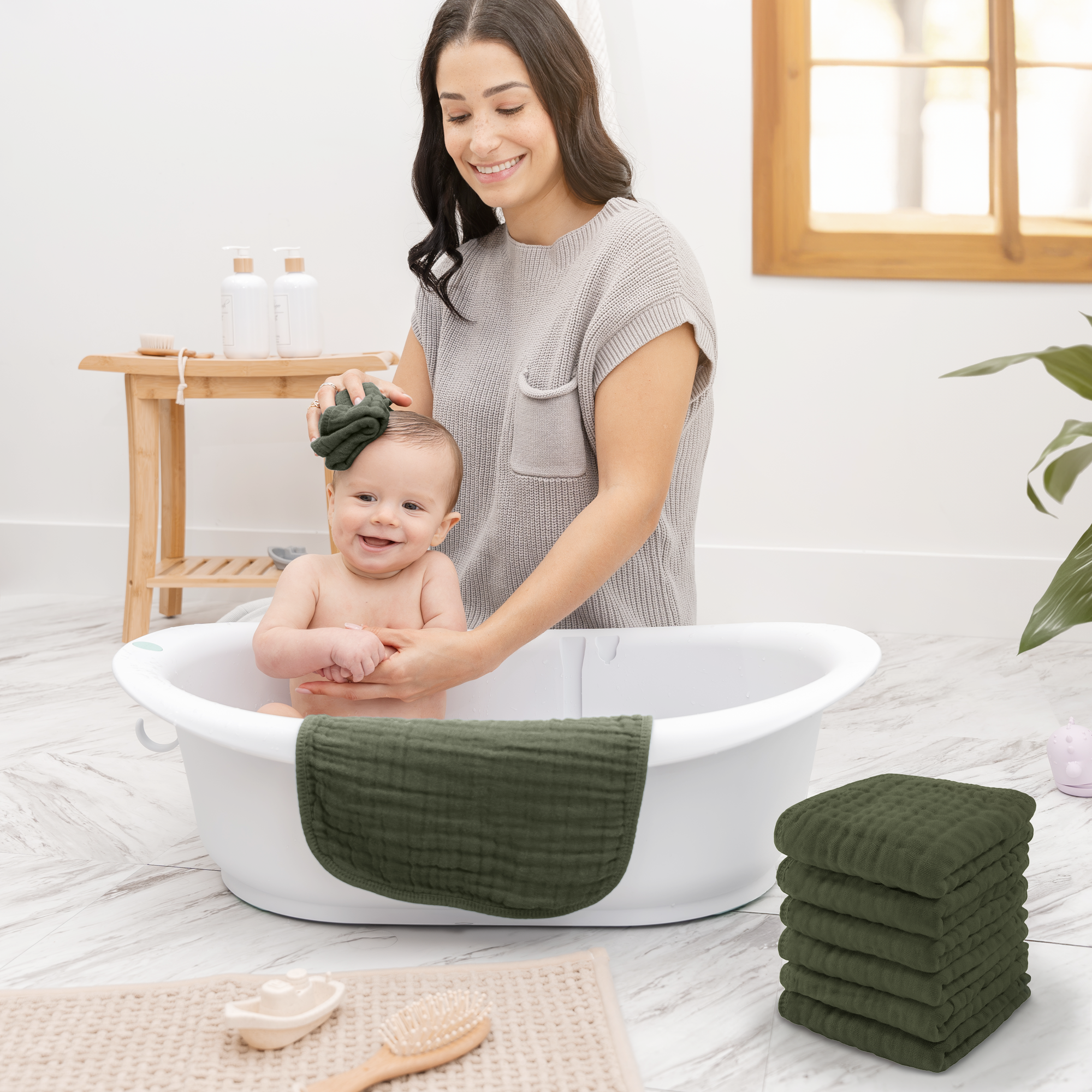 Comfy Cubs – wholesale Wash cloth – Child & baby – Muslin Baby Washcloths, Soft 10"x10" Cotton by Comfy Cubs57