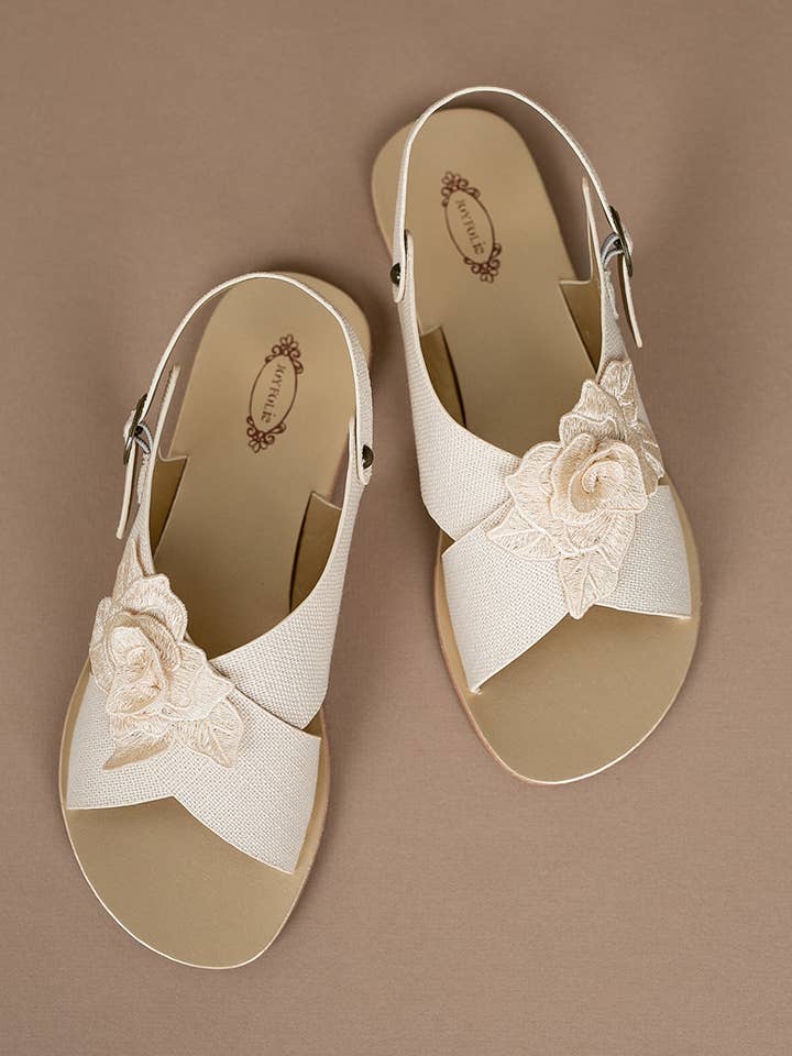 Women's Aria Sandal in Gardenia for wholesale by Joyfolie