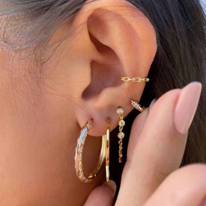 Gold Celaena Mini Hoops for wholesale on Faire