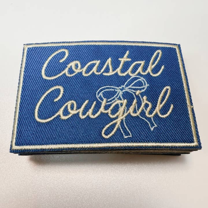 TEELUX - Wholesale Patch - 3" Coastal Cowgirl ( Rectangle) - Embroidered Hat Patch2