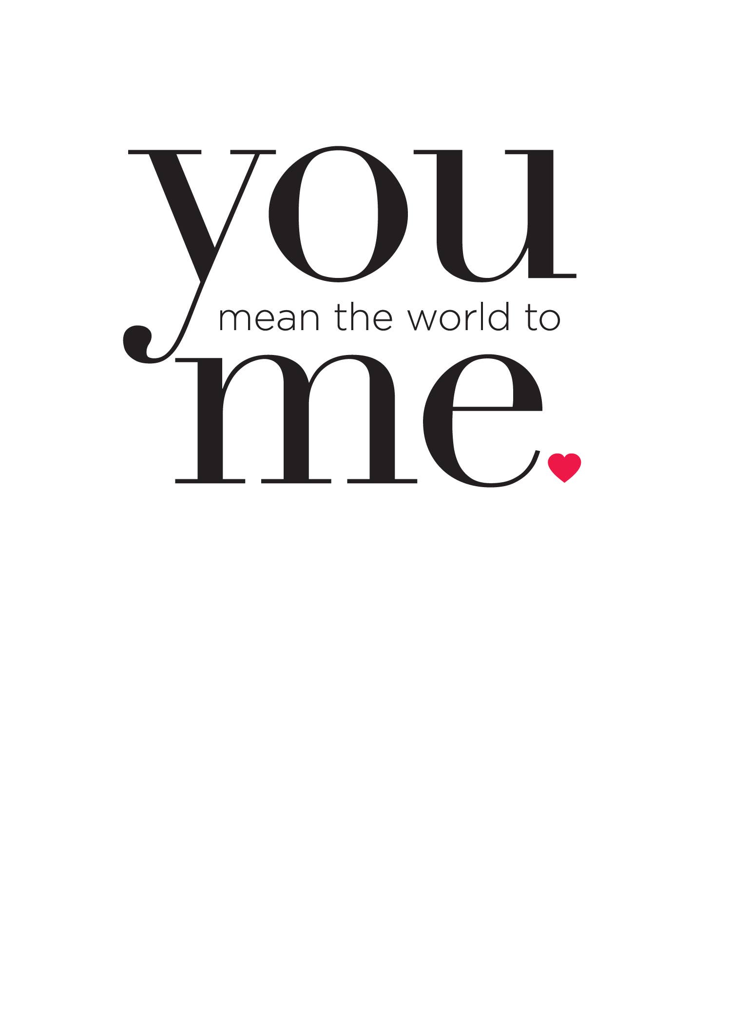 Design With Heart – Großhandel Liebeskarte – "Du bedeutest mir die Welt" Grußkarte3