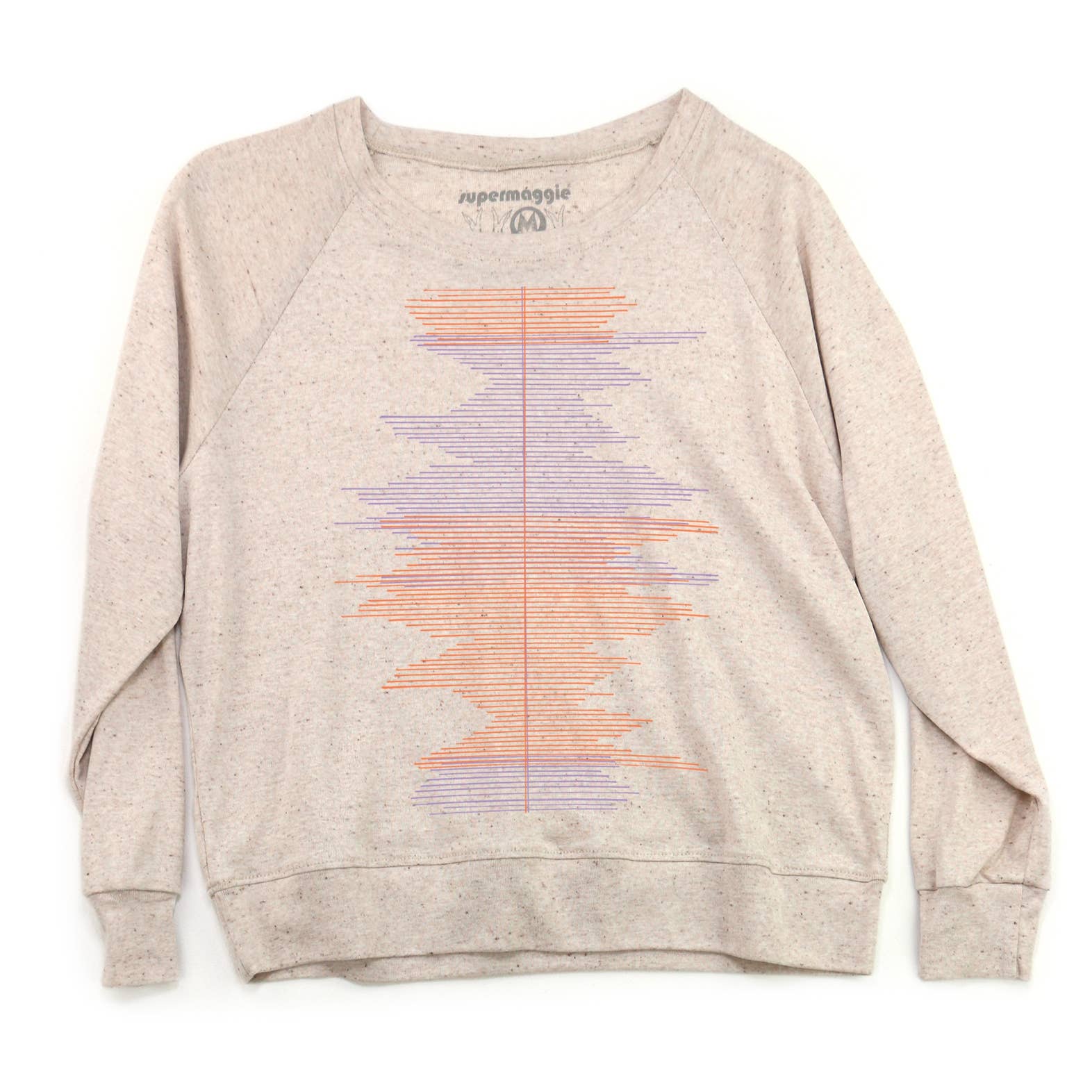 Supermaggie @ Faire - Wholesale Graphic Sweatshirt - Women's - Horizontal Lines Pia Tri Blend Pullover2