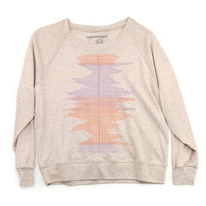 Supermaggie @ Faire - Wholesale Graphic Sweatshirt - Women's - Horizontal Lines Pia Tri Blend Pullover2