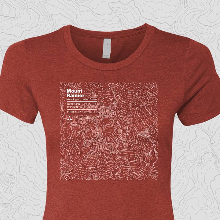 Mount Rainier, Washington - Women's Tee for wholesale by Topogra