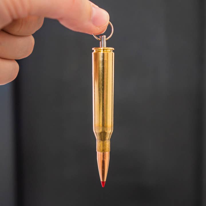 .338 Lapua Magnum Cartridge As Red Spark Pendant for wholesale by Copper and Brass