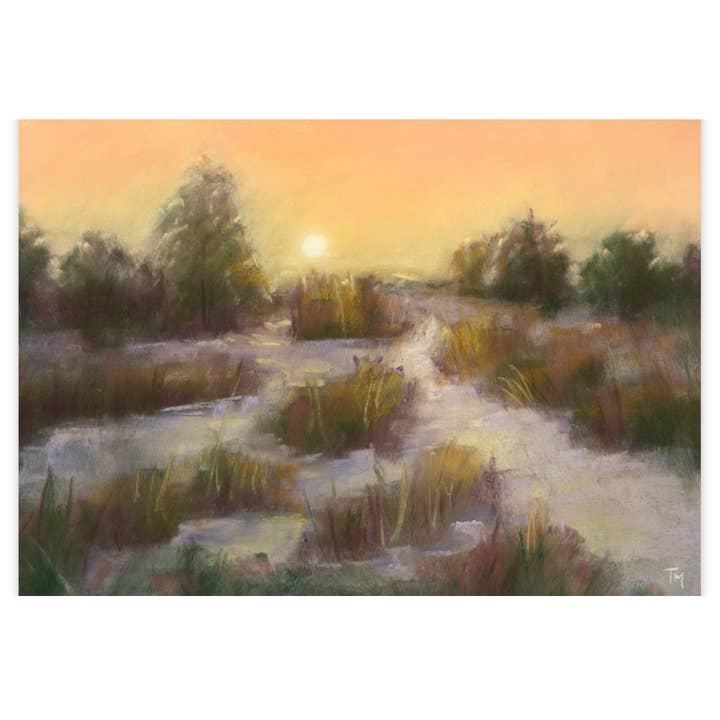 Winter Solitude Soft Pastel Giclée Impressão artística por atacado de Tiffany Mackay Art