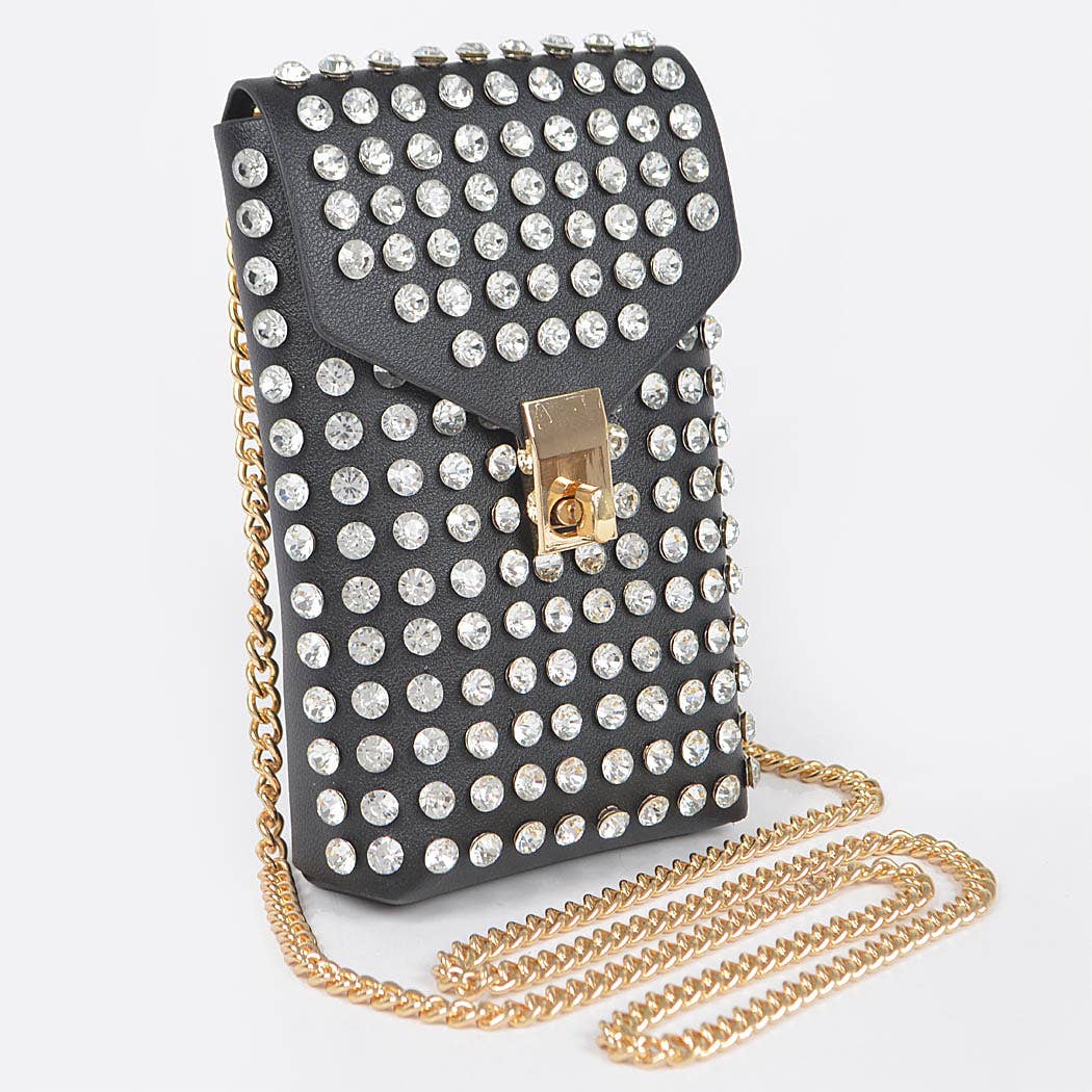 3AM BY H&D ACCESSORIES - Wholesale Crossbody Bag - Women's - Rhinestone Cellphone Crossbody Belt Bag4