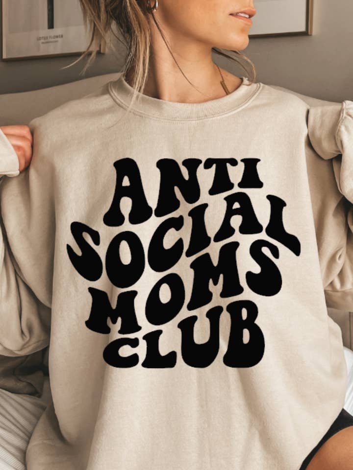 Anti Social Moms Club for wholesale by Fancy Little Stitches