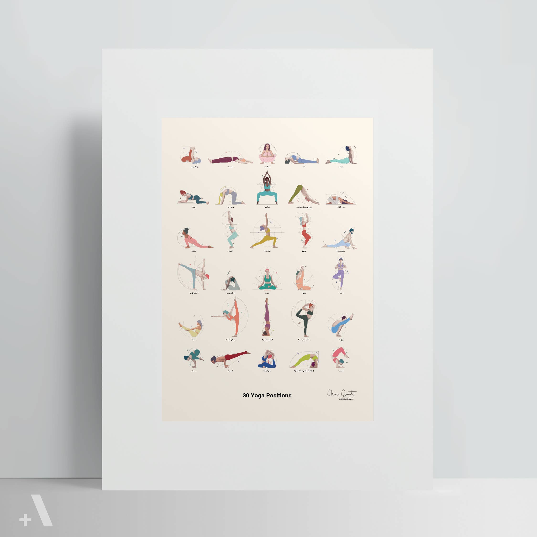 Addvent - Wholesale Art Print - Yoga Positions / Poster Art Print1