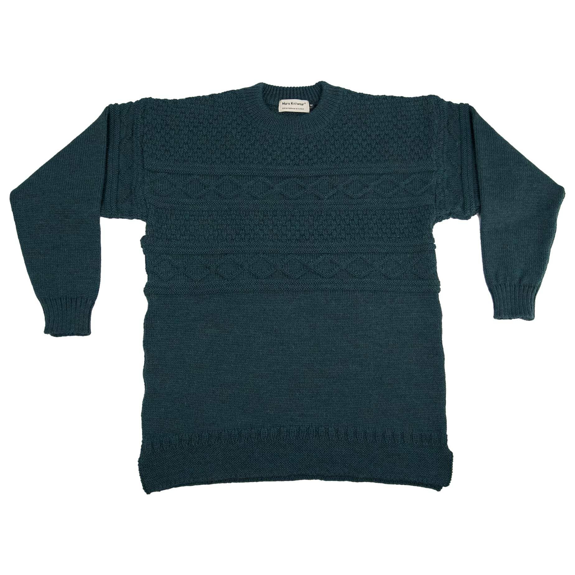 Mars Knitwear - Wholesale Pullover-trui - Uniseks - British Wool Guernsey Trui - Mallard