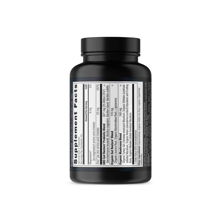 Black SBO Probiotics Gut Restore | Capsules (60 Capsules) for wholesale on Faire6