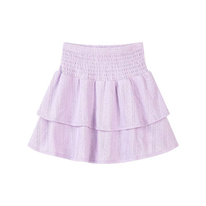 nora skort in lilac for wholesale by Vignette
