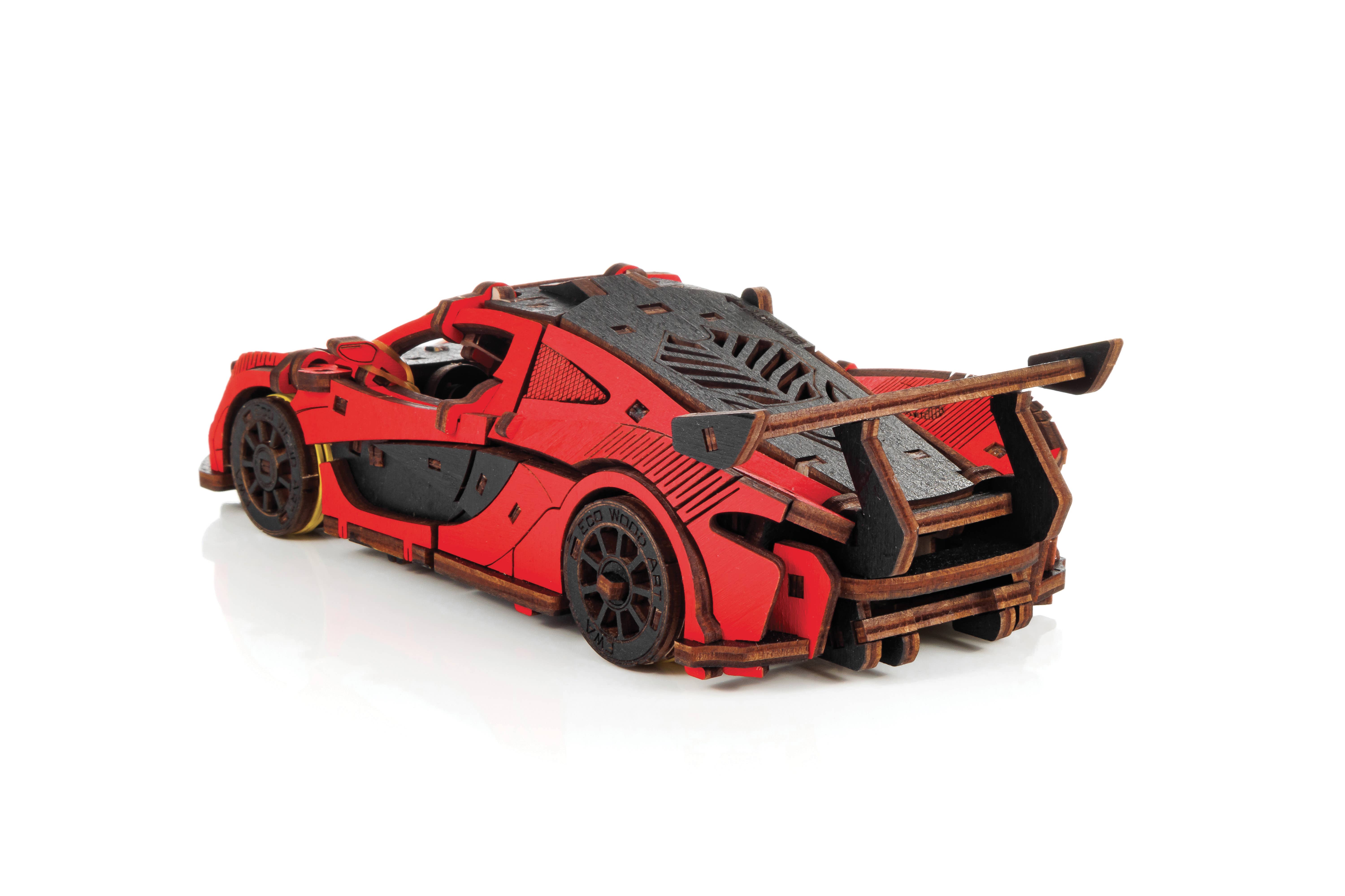 Graine Créative - Wholesale Wood Toy - Kids - 3D MODEL RED CAR EWA9