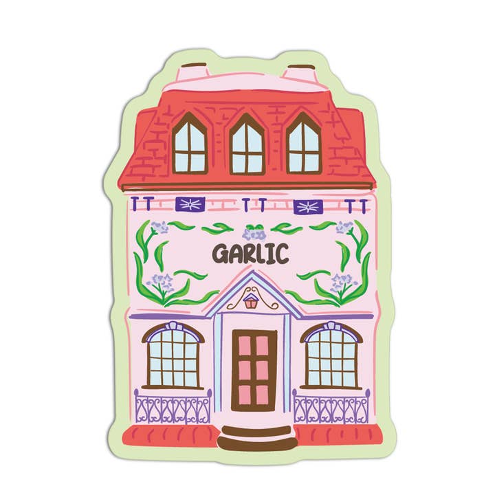Garlic Spice Jar House Textured Stickers for wholesale by Girls Printing House