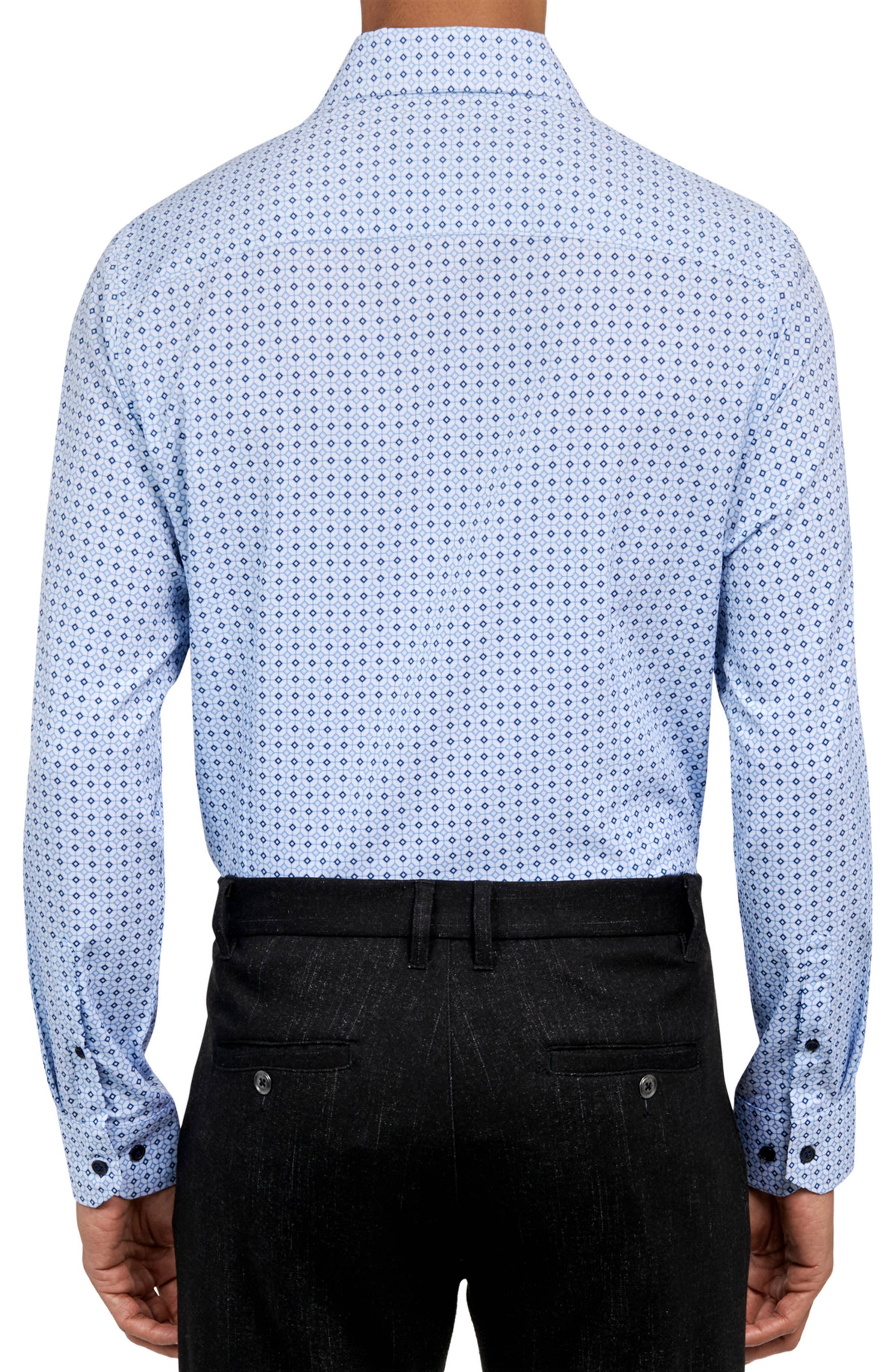 W.R.K - Venta al por mayor Camisa con botones - Hombre - CAMISA DE VESTIR AJUSTADA DIAMOND GEO ELÁSTICA EN 4 DIRECCIONES7