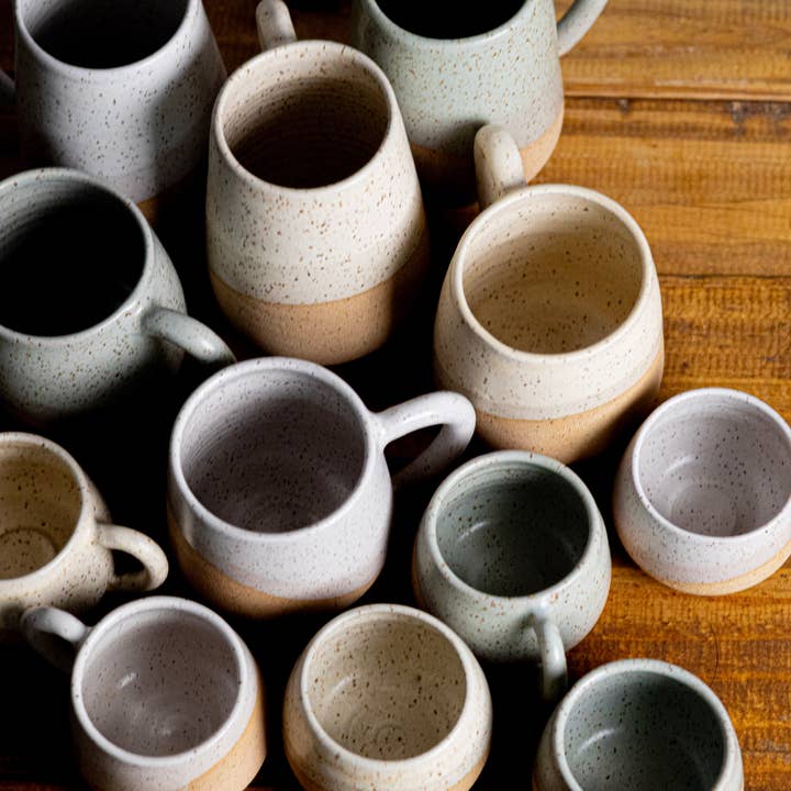 Hands On Ceramics - Wholesale Coffee Mug - Handmade Espresso Mug/Tea Cup with handle- 4 ounces12