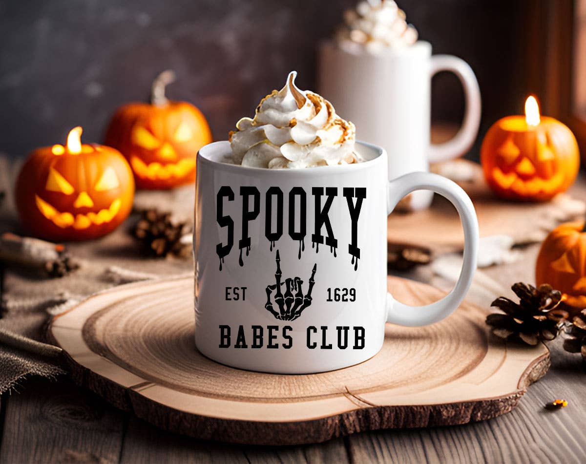 House Of Rodan - Wholesale Coffee Mug - Spooky Babes Club - Cute Halloween Coffee Mug KTJ07