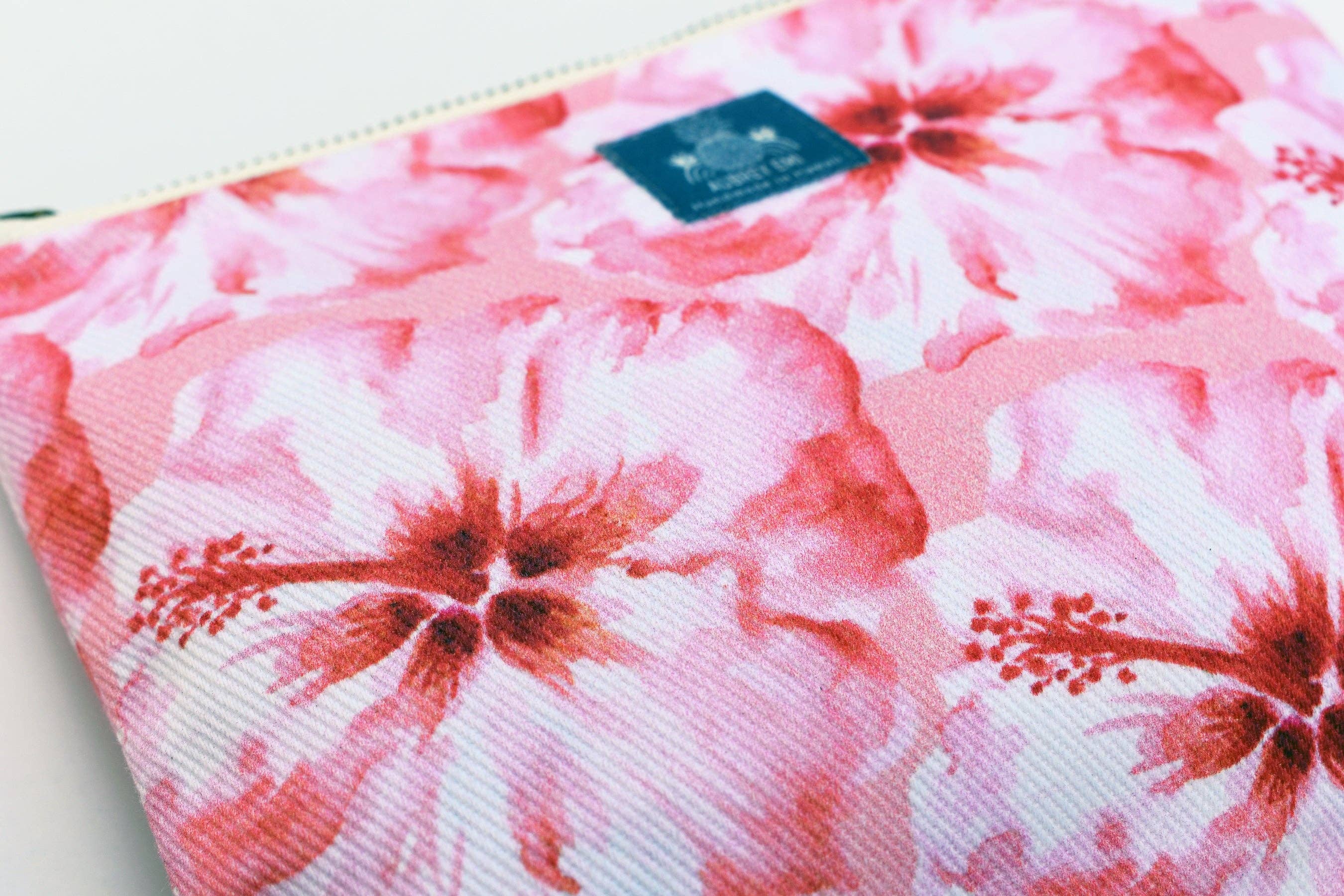 Aubrey Emi Designs - Wholesale Pouch - Women's - Coral Hibiscus Small Pouch1