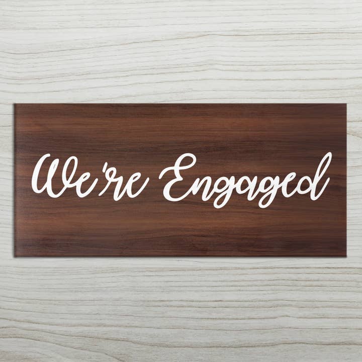 JennyGems – wholesale Sign – We're Engaged - Wooden Engagement Sign4
